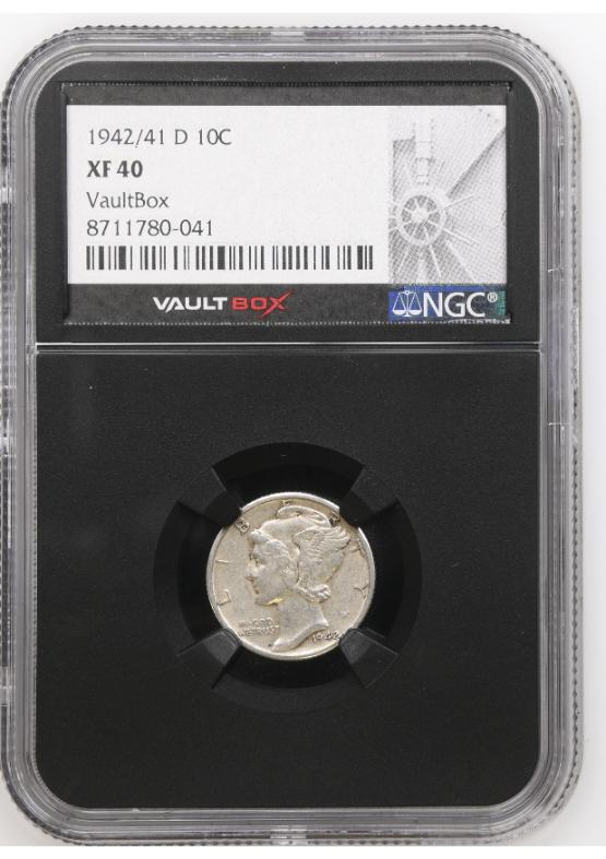 1942/41-D 10C NGC XF40 FRONT