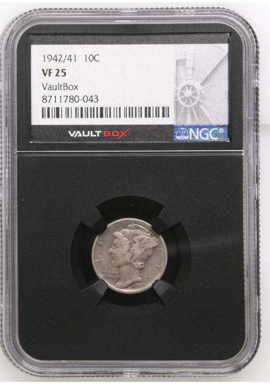 1942/41 10C NGC VF25 FRONT