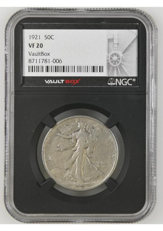 1921 50C NGC VF20 FRONT