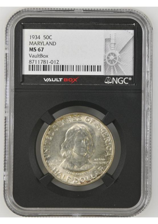 1934 50C MARYLAND NGC MS67 FRONT
