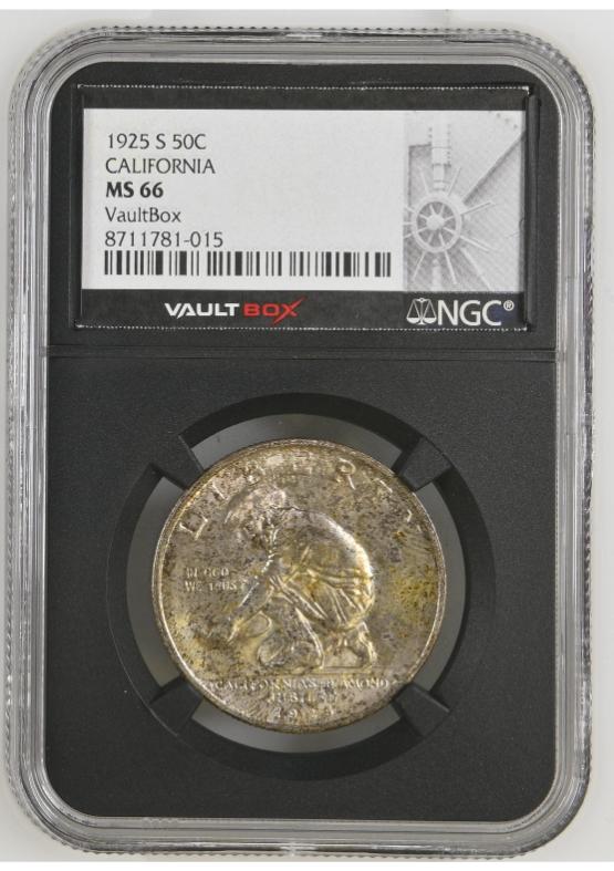 1925-S 50C CALIFORNIA NGC MS66 FRONT