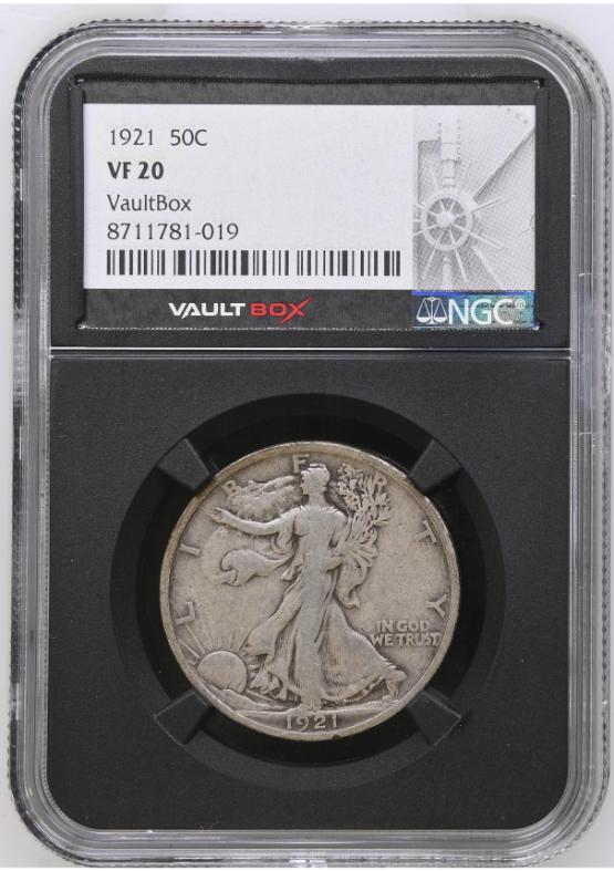 1921 50C NGC VF20 FRONT