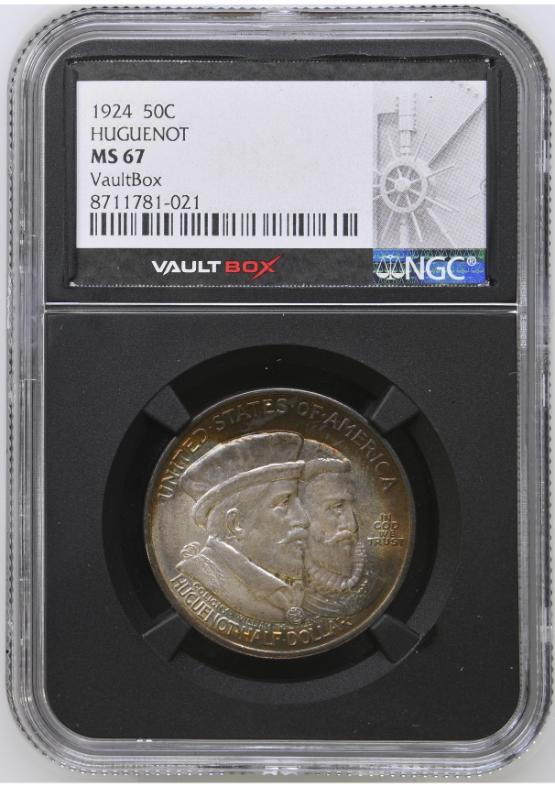 1924 50C HUGUENOT NGC MS67 FRONT