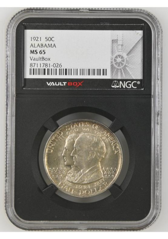 1921 50C ALABAMA NGC MS65 FRONT