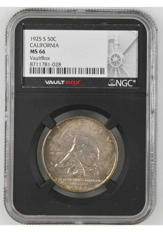 1925-S 50C CALIFORNIA NGC MS66 FRONT