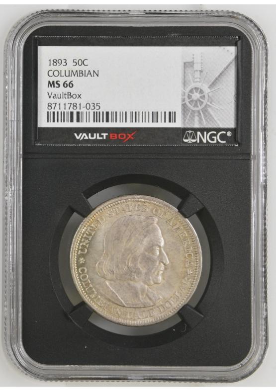 1893 50C COLUMBIAN NGC MS66 FRONT