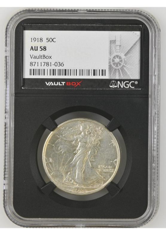 1918 50C NGC AU58 FRONT