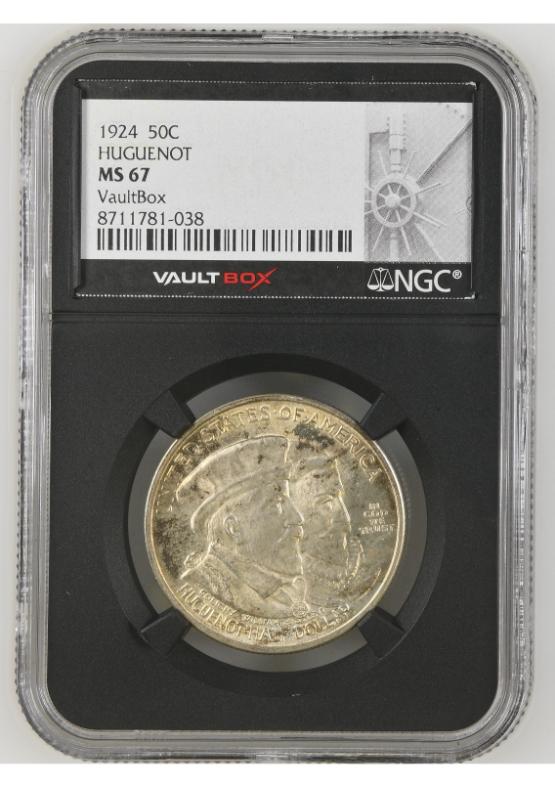 1924 50C HUGUENOT NGC MS67 FRONT