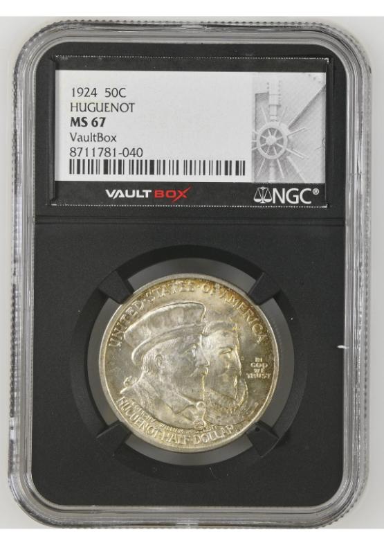 1924 50C HUGUENOT NGC MS67 FRONT