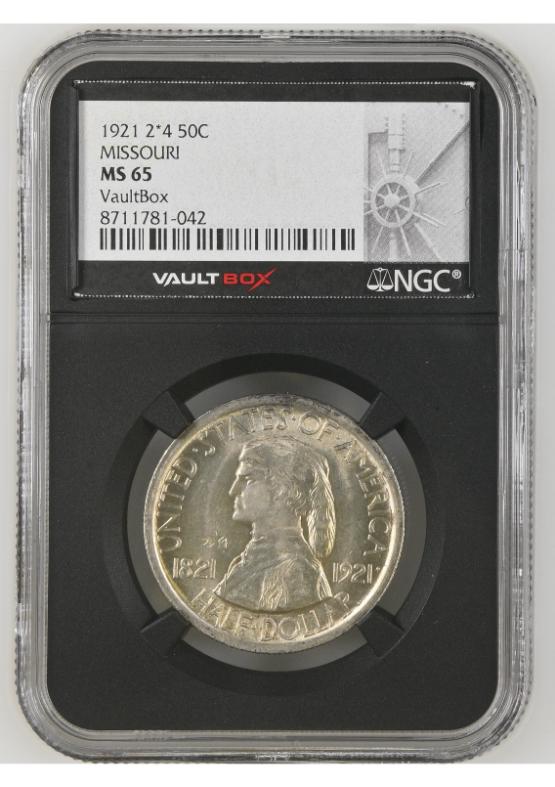 1921 2*4 50C MISSOURI NGC MS65 FRONT