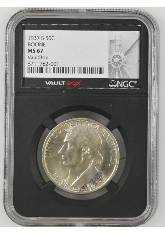 1937-S 50C BOONE NGC MS67 FRONT