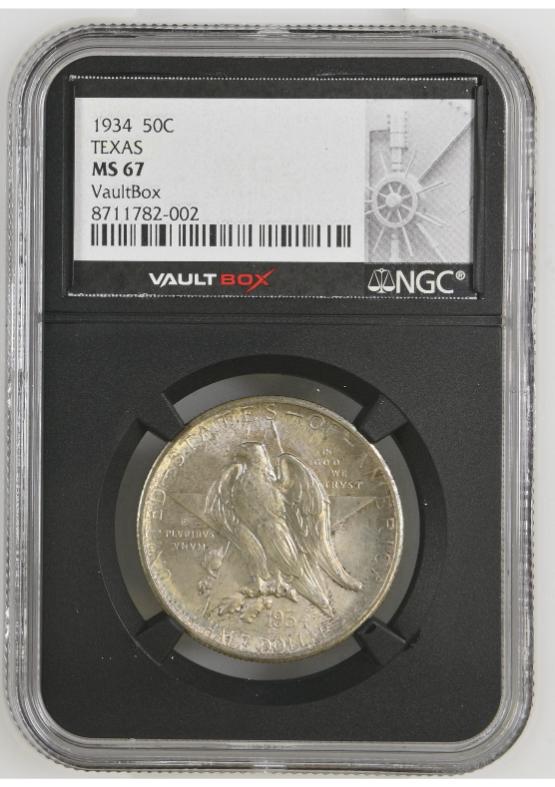 1934 50C TEXAS NGC MS67 FRONT