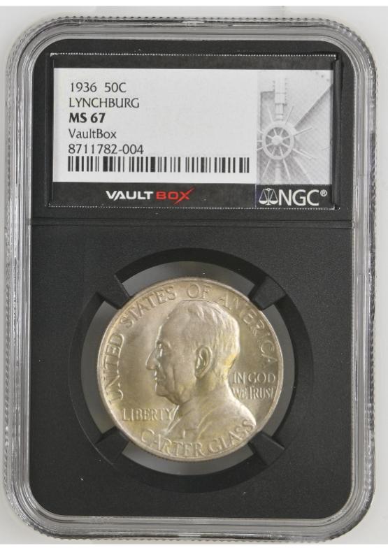 1936 50C LYNCHBURG NGC MS67 FRONT