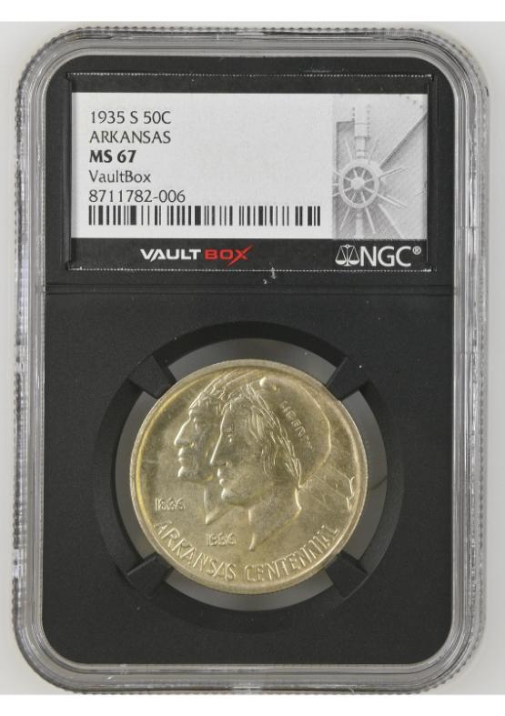 1935-S 50C ARKANSAS NGC MS67 FRONT