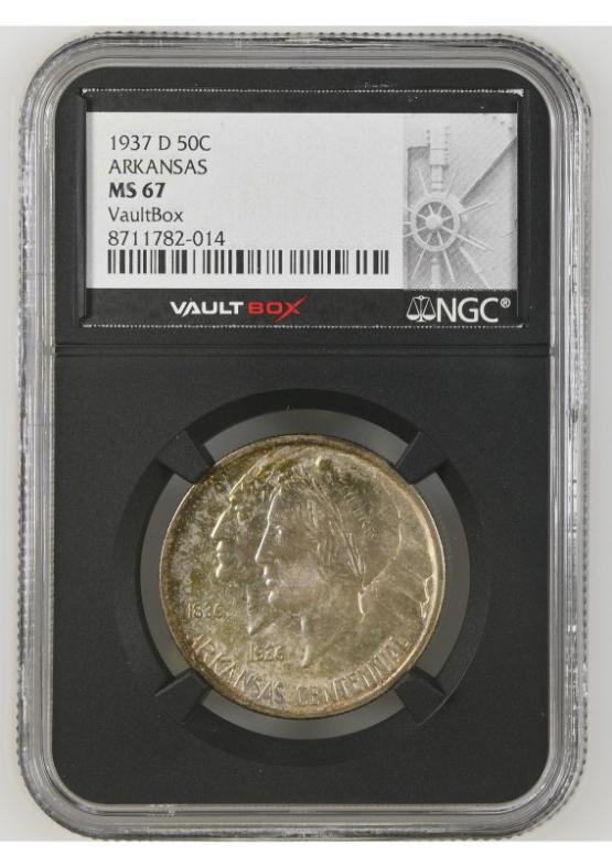 1937-D 50C ARKANSAS NGC MS67 FRONT