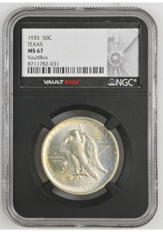 1935 50C TEXAS NGC MS67 FRONT