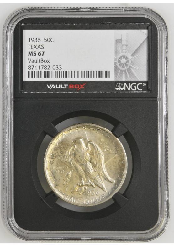 1936 50C TEXAS NGC MS67 FRONT