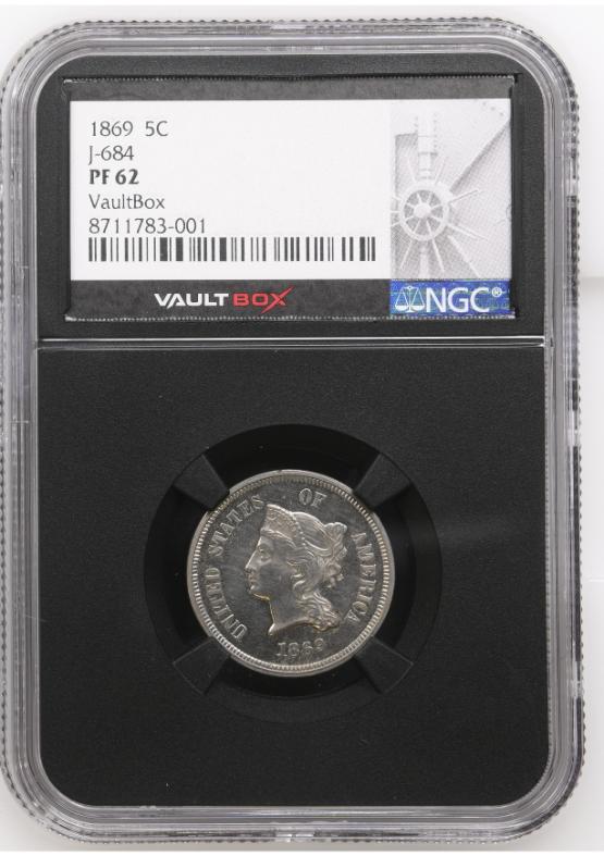 1869 5C J-684 NGC PF62 FRONT