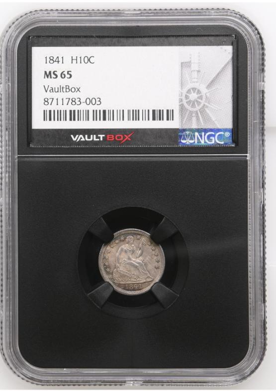 1841 H10C NGC MS65 FRONT