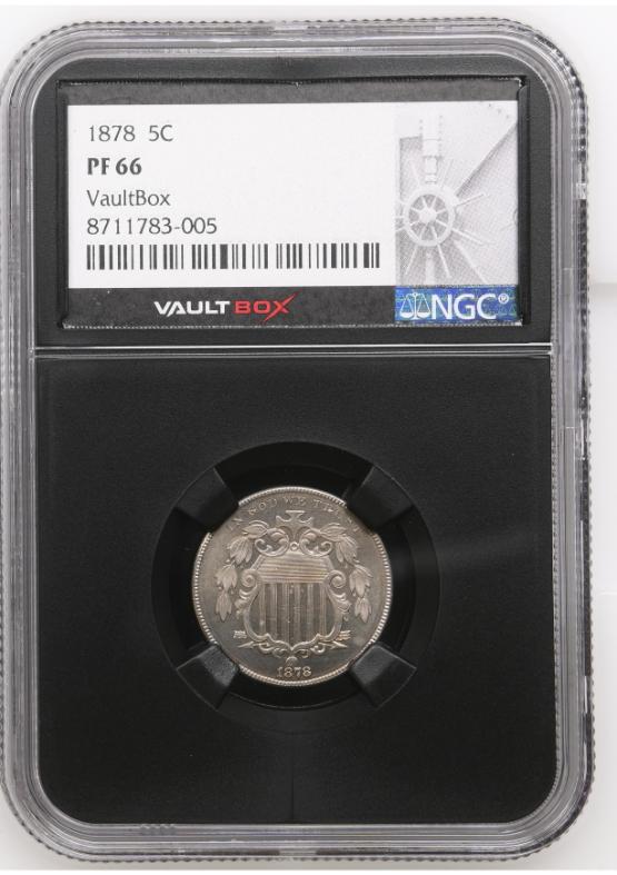 1866 RAYS 5C NGC MS64 FRONT
