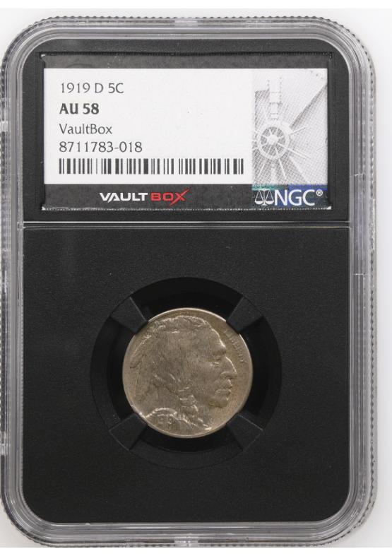 1919-D 5C NGC AU58 FRONT