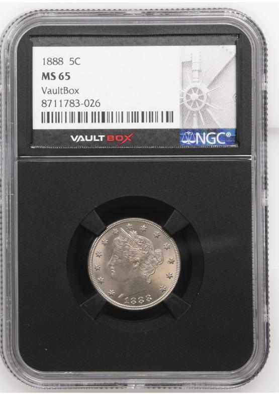 1888 5C NGC MS65 FRONT