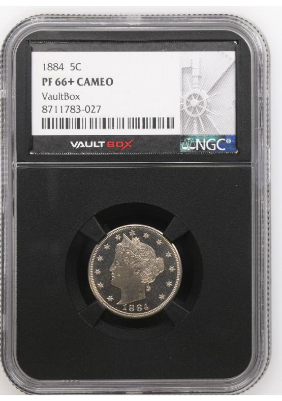 1884 5C NGC PF66+CAMEO FRONT