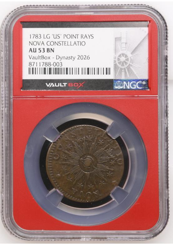 1783 LG 'US' POINT RAYS NOVA CONSTELLATIO NGC AU53BN FRONT