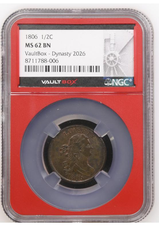 1806 1/2C NGC MS62BN FRONT