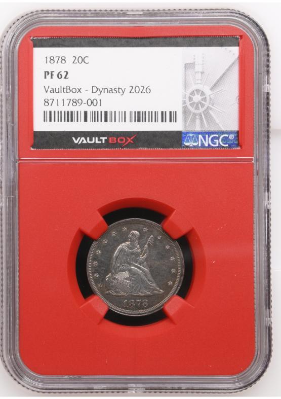 1878 20C NGC PF62 FRONT