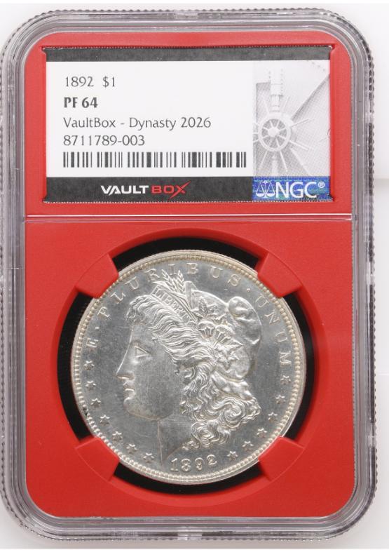 1892 $1 NGC PF64 FRONT
