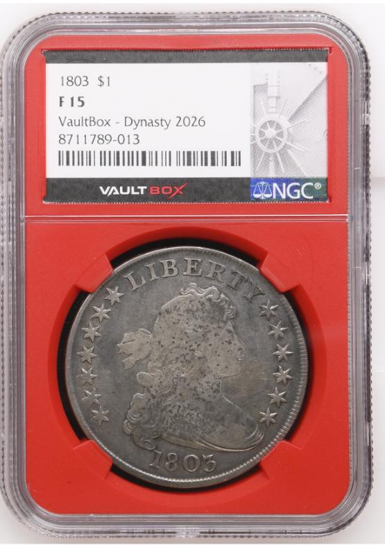 1803 $1 NGC F15 FRONT