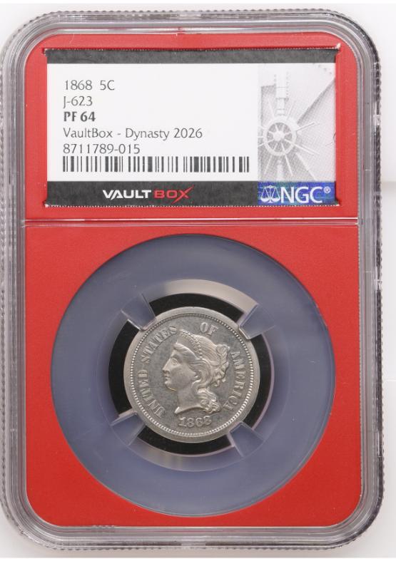 1868 5C J-623 NGC PF64 FRONT