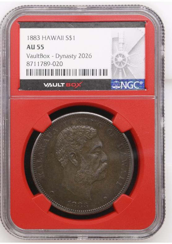 1883 HAWAII S$1 NGC AU55 FRONT