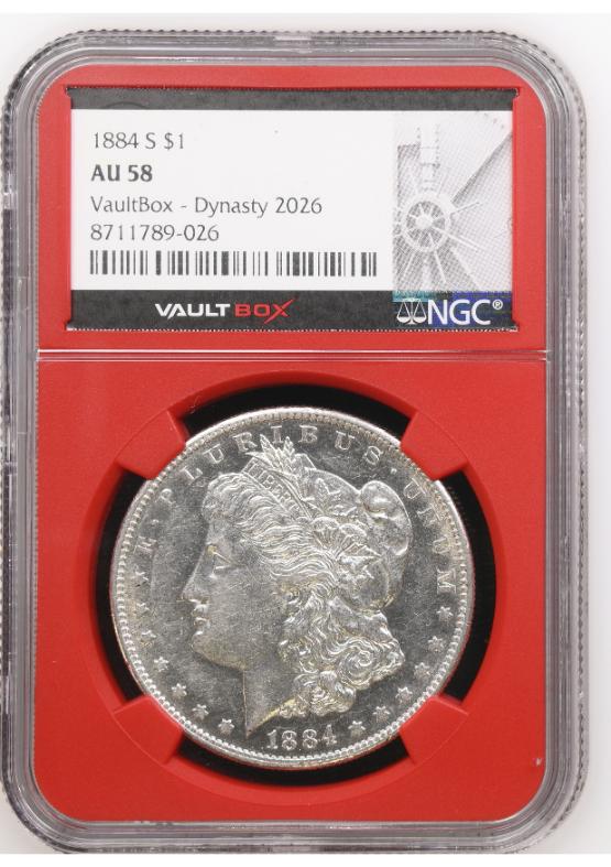1884-S $1 NGC AU58 FRONT