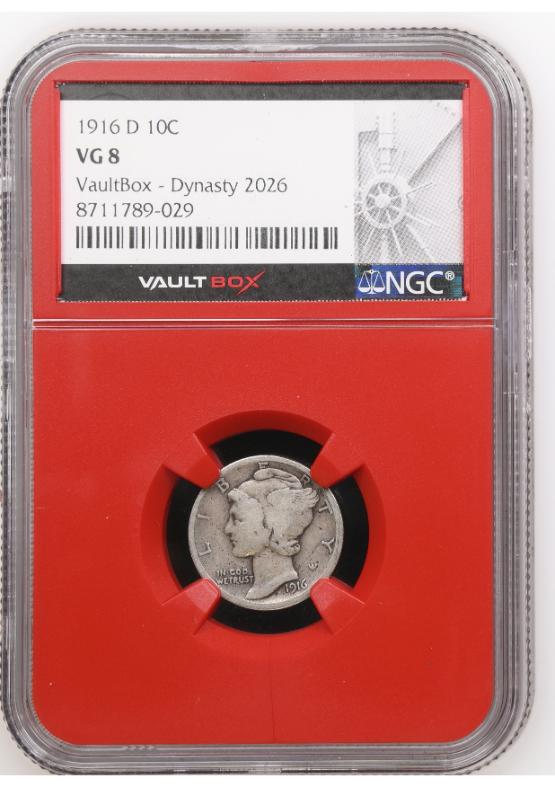 1916-D 10C NGC VG8 FRONT