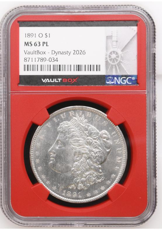 1891-O $1 NGC MS63PL FRONT