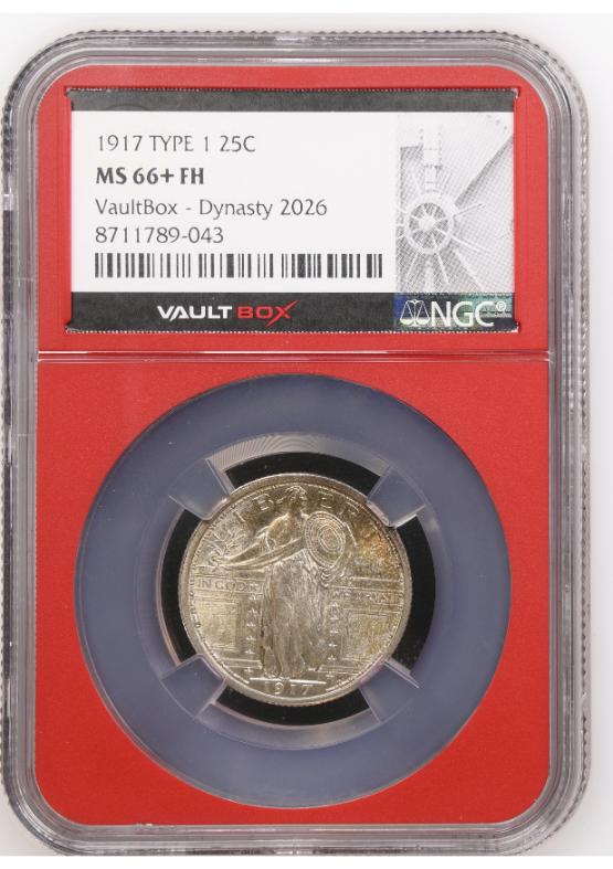 1917 TYPE 1 25C NGC MS66+FH FRONT