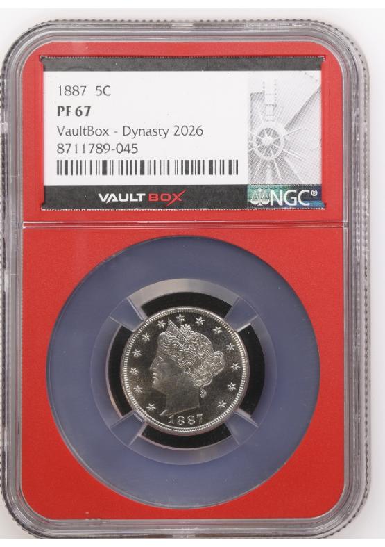 1887 5C NGC PF67 FRONT