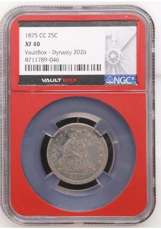 1875-CC 25C NGC XF40 FRONT