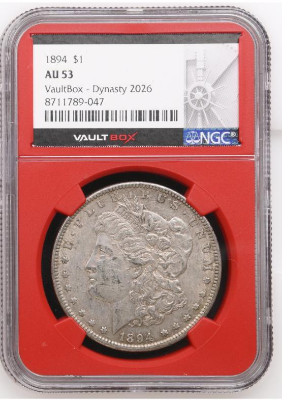 1894 $1 NGC AU53 FRONT