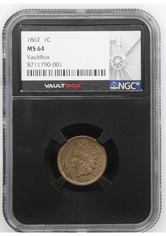 1862 1C NGC MS64 FRONT