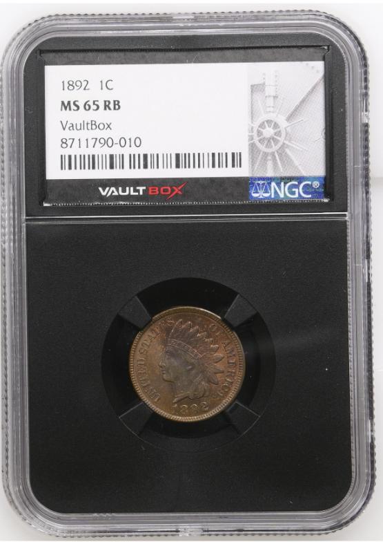 1892 1C NGC MS65RB FRONT