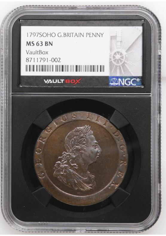 1797SOHO G.BRITAIN PENNY NGC MS63BN FRONT