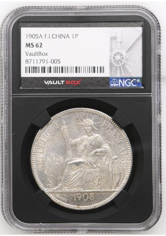 1905A F.I.CHINA 1P NGC MS62 FRONT