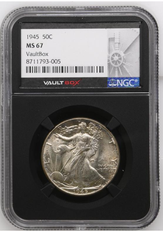 1945 50C NGC MS67 FRONT