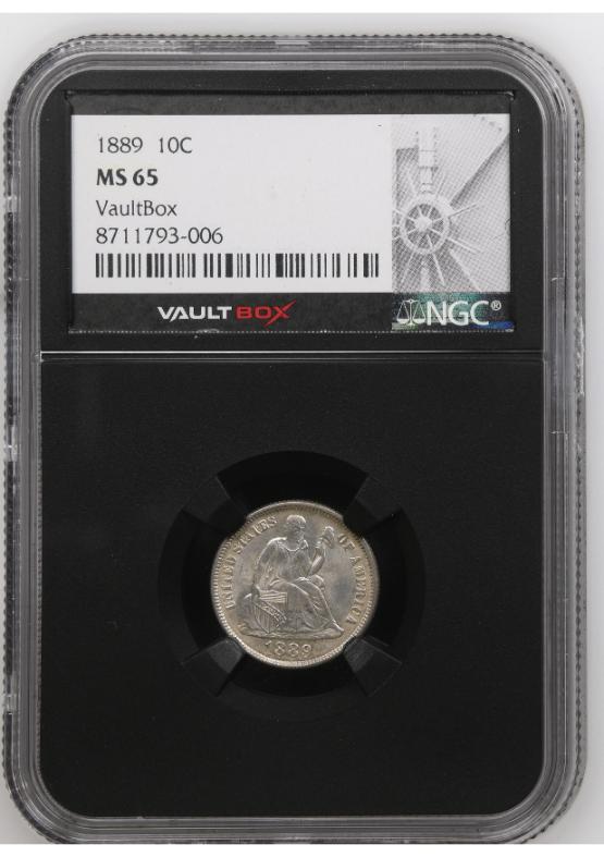 1889 10C NGC MS65 FRONT