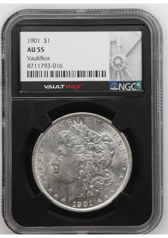 1901 $1 NGC AU55 FRONT