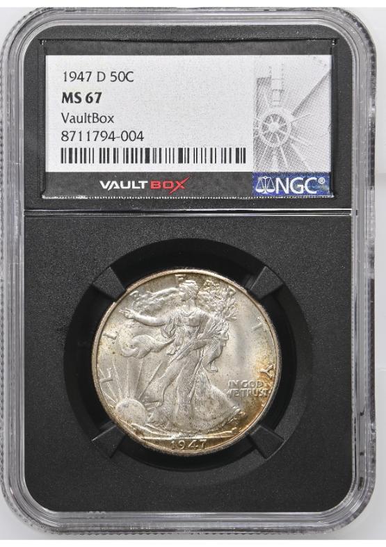 1947-D 50C NGC MS67 FRONT