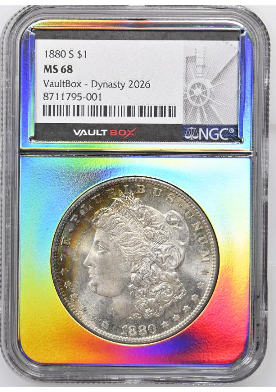 1880-S $1 NGC MS68 TONER FRONT